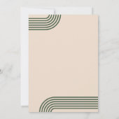 ニュートラ素朴ル緑アーチモダン結婚ズ 招待状 (裏面)