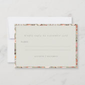 ニュートラ素朴ル自然フローラボーミニマルホ結婚ズ 出欠カード (正面)