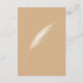 ニュートラ素朴ル自然ボホパンパスグラス結婚ズ エンクロージャーカード (裏面)