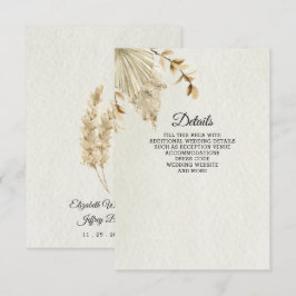 ニュートラ素朴ル自然ボホパンパスグラス結婚ズ エンクロージャーカード