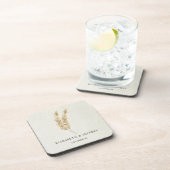 ニュートラ素朴ル自然ボホパンパスグラス結婚ズ コースター (右側)