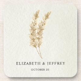 ニュートラ素朴ル自然ボホパンパスグラス結婚ズ コースター