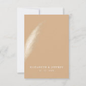 ニュートラ素朴ル自然ボホパンパスグラス結婚ズ 出欠カード (裏面)