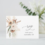 ニュートラ素朴ルBohoフローラと食事RSVP 2 出欠カード (スタンド正面)