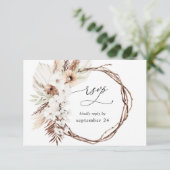 ニュートラ素朴ルBohoフローラと食事RSVP 3 出欠カード (スタンド正面)