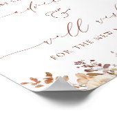 ニュートラ素朴ルBohoフローラアドバイスとウィッシュサイン ポスター (角)