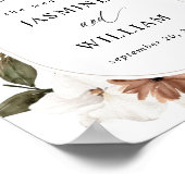 ニュートラ素朴ルBohoフローラウェルカムサイン ポスター (角)