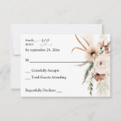 ニュートラ素朴ルBohoフローラノミールRSVP 2 出欠カード (正面)