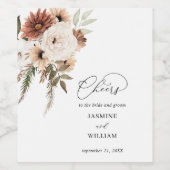 ニュートラ素朴ルBohoフローラワインラベル2 ワインラベル (シングルラベル)