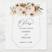 ニュートラ素朴ルBohoフローラワインラベル ワインラベル (シングルラベル)