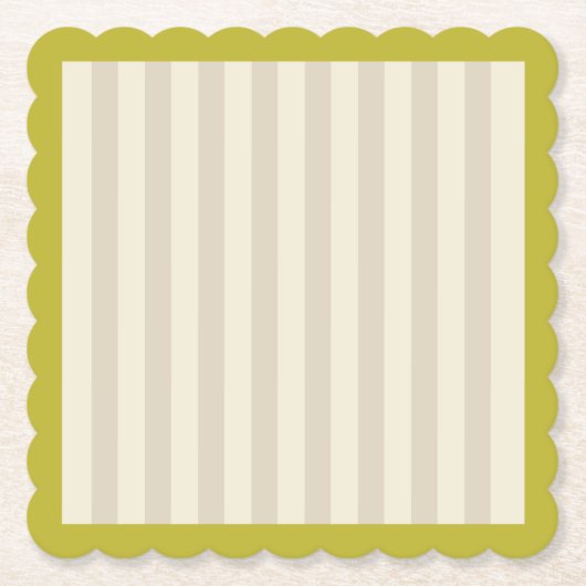 ニュートラ縁どルタン付きチャートレストライプウス ペーパーコースター (正面)