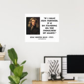 ニュートンが巨人の肩に立って ポスター (ホームオフィス)