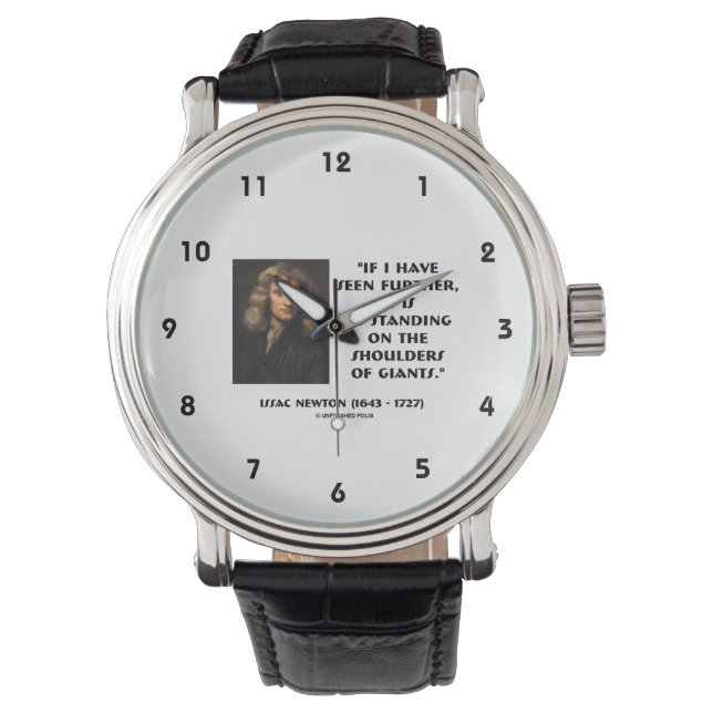 ニュートンが巨人の肩に立って 腕時計 (正面)