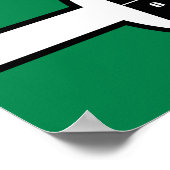 ニュートンアボット国旗 ポスター (角)