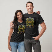 ニュートンキューブ グリーンとイエローのフラクタル Tシャツ (ユニセックス)