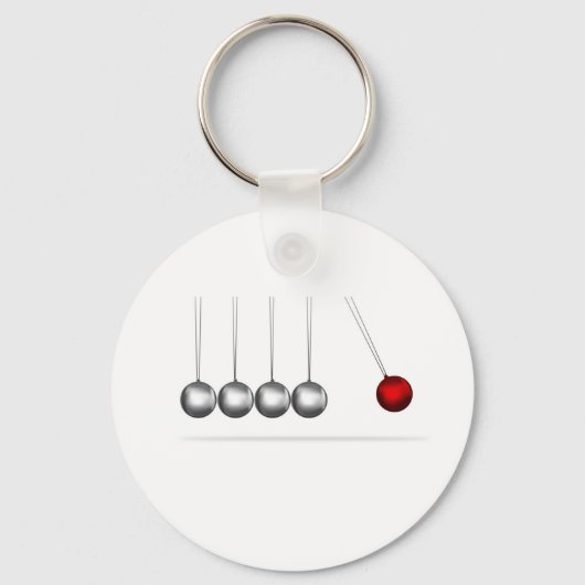 ニュートンクレードル銀ボール構想 キーホルダー (正面)