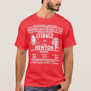 ニュートン対ライプニッツ数学者ギフト数学の計算 Tシャツ