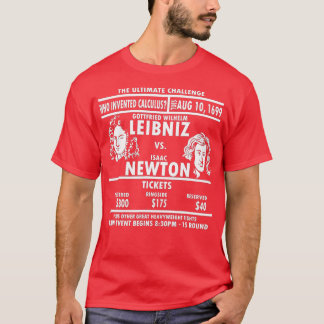 ニュートン対ライプニッツ数学者ギフト数学の計算 Tシャツ