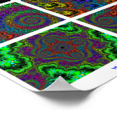 ニュートン法のフラクタルをズームイン ポスター (角)