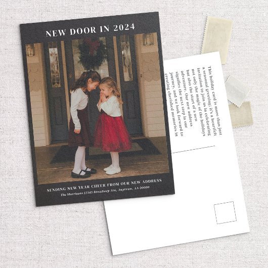 ニュードア24休日の引越し案内はがき シーズンポストカード