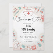 ニュードクターハート登録ナースRn 30th誕生日 招待状 (正面)