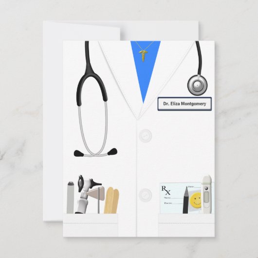 ニュードクターメディカル卒業お祝い 招待状 (正面)