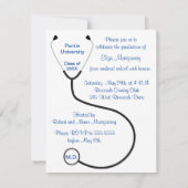 ニュードクターメディカル卒業お祝い 招待状 (裏面)