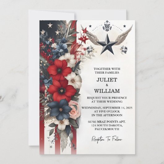 ニューネイビー陸軍戦艦軍隊結婚ズ 招待状 (正面)