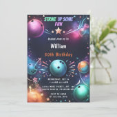 ニューネオンボーイキッズチームイベントボーリング30th誕生日 招待状 (スタンド正面)