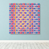 ニューネオ装飾1980パターン芸術No. 2 キャンバスプリント (インサイチュ (ウッドフロア))