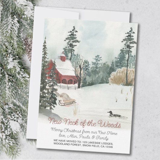 ニューネックオブザウッズ伝統的ホリデームービング 案内状