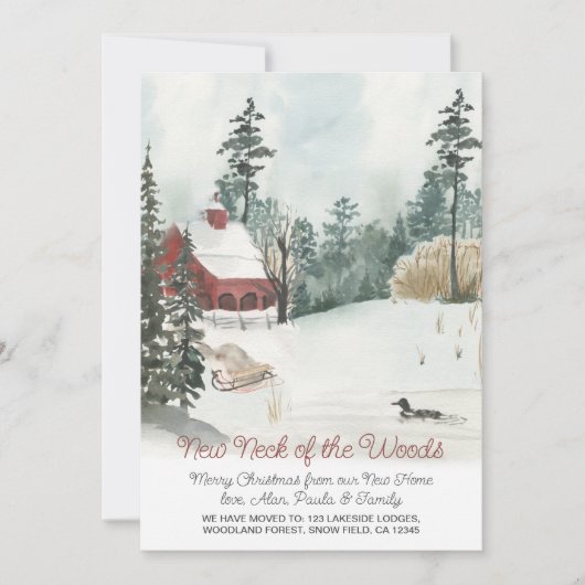 ニューネックオブザウッズ伝統的ホリデームービング 案内状 (正面)