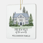 ニューネックオブザウッズ初めてのクリスマスニューホーム セラミックオーナメント (左)