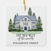 ニューネックオブザウッズ初めてのクリスマスニューホーム セラミックオーナメント (正面)