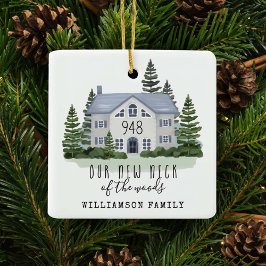 ニューネックオブザウッズ初めてのクリスマスニューホーム セラミックオーナメント