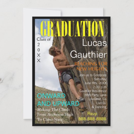 ニューハイツ卒業雑誌カバー招待状 招待状 (正面)