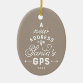 ニューハウスおもしろいニュートラル1写真クリスマス セラミックオーナメント (正面)