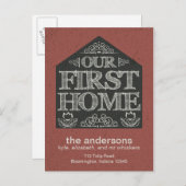 ニューハウスアドレス発表Chalkboard 案内ポストカード (正面/裏面)