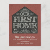 ニューハウスアドレス発表Chalkboard 案内ポストカード (正面)