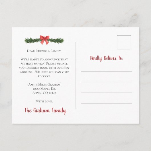 ニューハウスアナウンスホリデーポストカード 案内ポストカード (裏面)