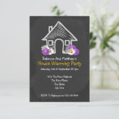 ニューハウスウォーミングパーティーBlackboard Doodle 招待状 (スタンド正面)