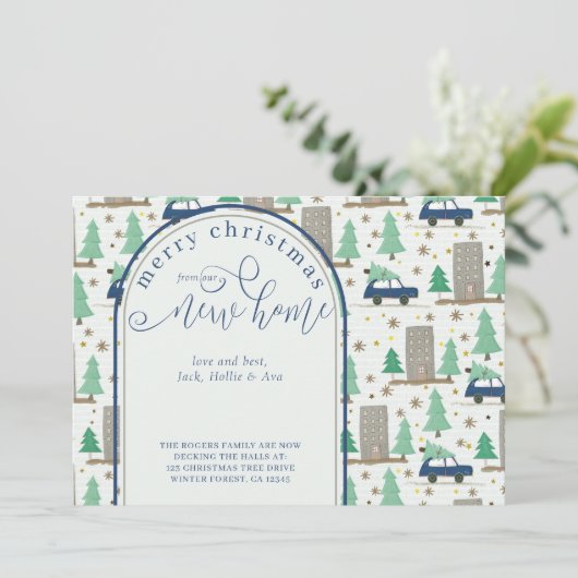 ニューハウスカーアンドアパートメントムービングからのクリスマス 案内状 (スタンド正面)
