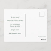 ニューハウスパインツリーズミニマリストウォーターカスタムカラー ポストカード (裏面)