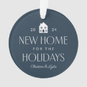 ニューハウスワンフォトネイビーブルークリスマス オーナメント (正面)