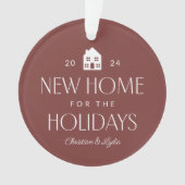 ニューハウスワンフォトマルーンレッドクリスマス オーナメント (正面)