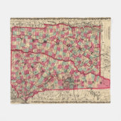 ニューハンプシャーおよびヴァーモント2 フリースブランケット (正面(横))