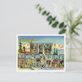 ニューハンプシャーからの挨拶ヴィンテージ ポストカード (スタンド正面)