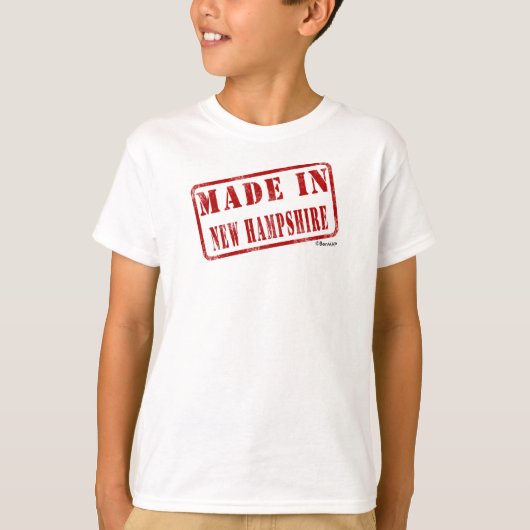 ニューハンプシャーで作られる Tシャツ (正面)