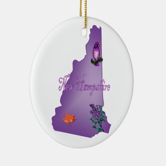 ニューハンプシャーのクリスマスツリーのオーナメント セラミックオーナメント (右)