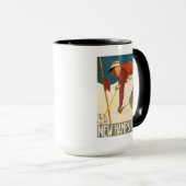 ニューハンプシャーのスキーヴィンテージポスター マグカップ (正面右)